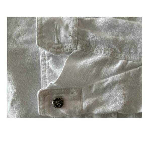Claudio Milano White Linen Top S - Picture 9 of 11